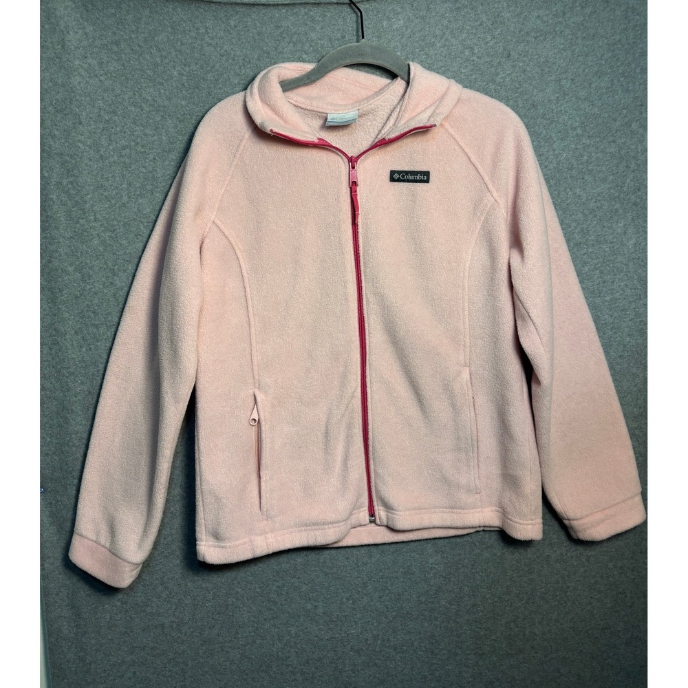Columbia Fleece Jacket Womens XL Pink Full Zip Gorpcore Outdoor Hiking - Picture 3 of 9